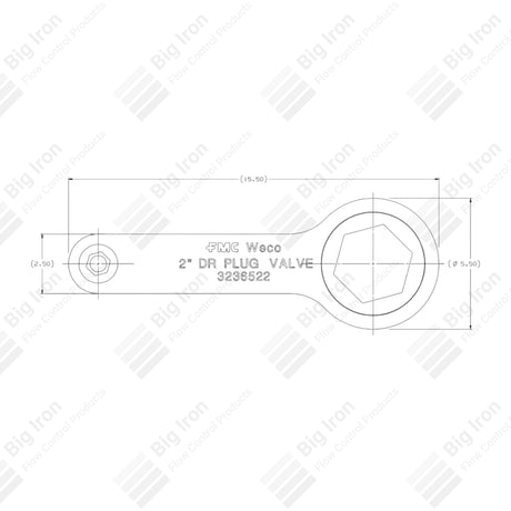 Plug Valve Wrench, FMC TE, 1.5" DR150 & 2" DR50-DR100