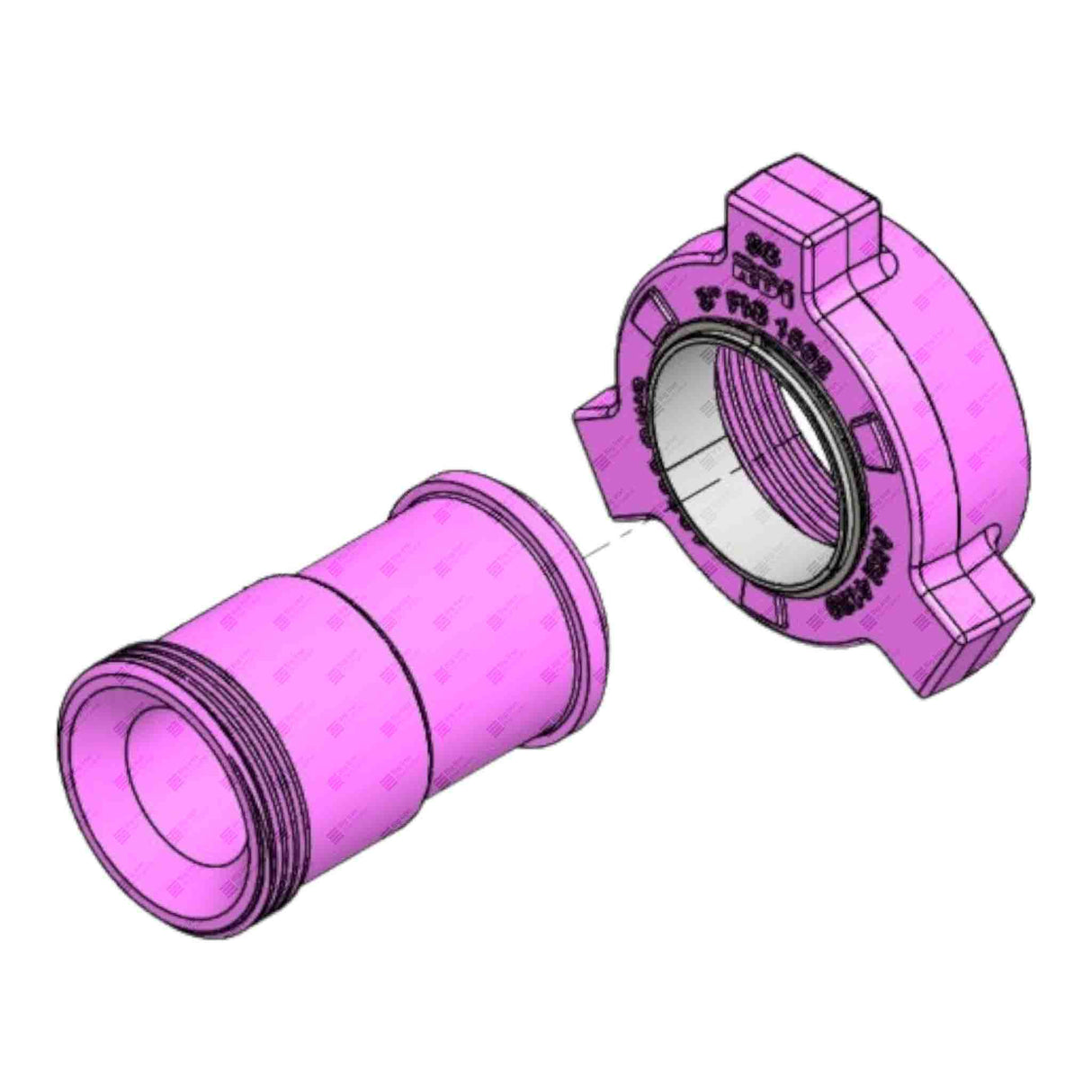 Crossover Union, 3” 1502 M x 3” 206 F, 2000 psi, Sour Service