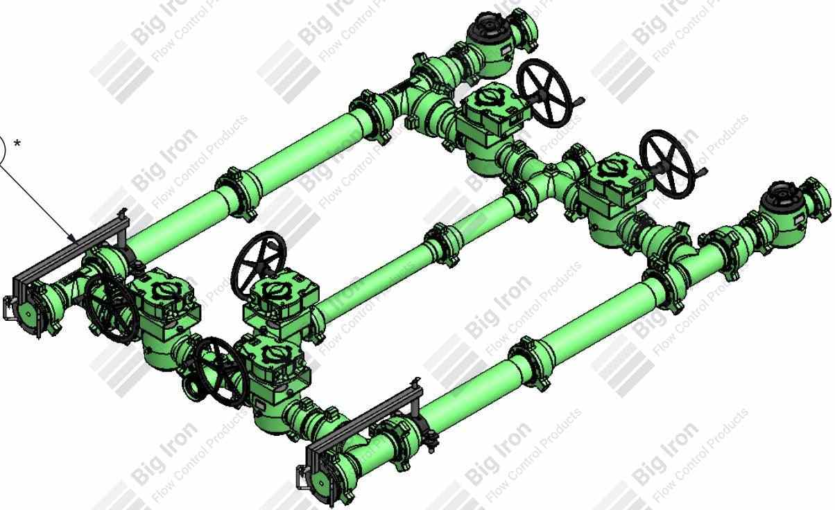 Dual Barrel Debris Catcher 4” 3” Fig 1502 W/ 2.625” X 88” Screen, Blowdown AND Gut Line 10000 Psi Nace Service