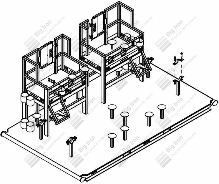 Skid For Dual Barrel Vertical Debris Catcher